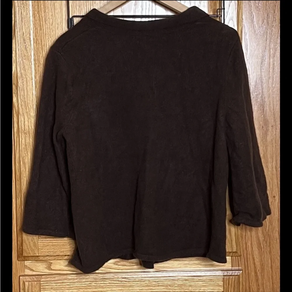 Tweeds Cardigan Womens XL** Lambswool Rabbit Hair Brown Single Button Modest - Picture 2 of 6